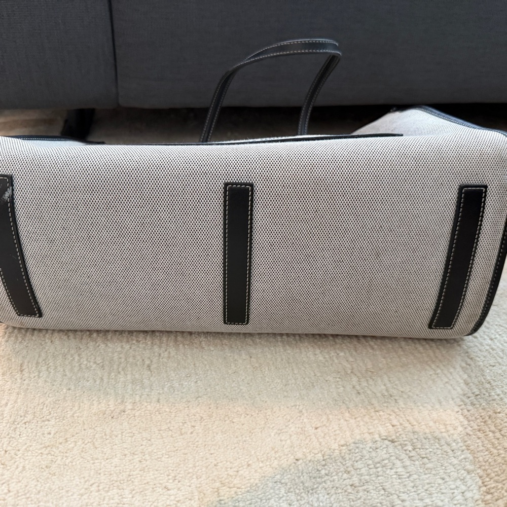 Burberry Black and Gray Canvas Tote - Picture 2 of 3
